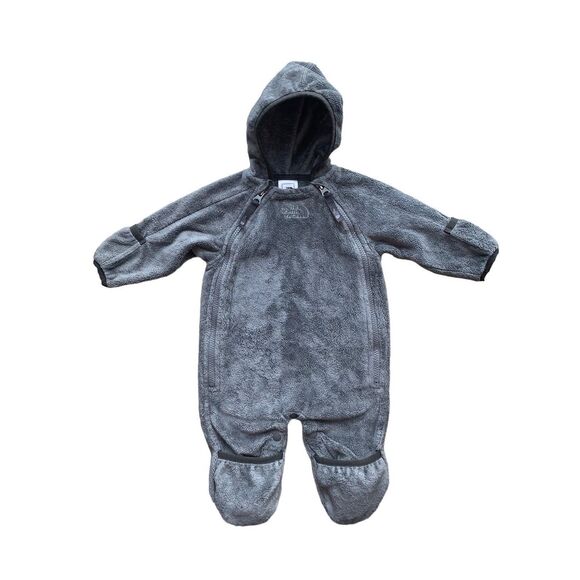 The North Face Gray Kids One Piece Footie - Picture 1 of 9